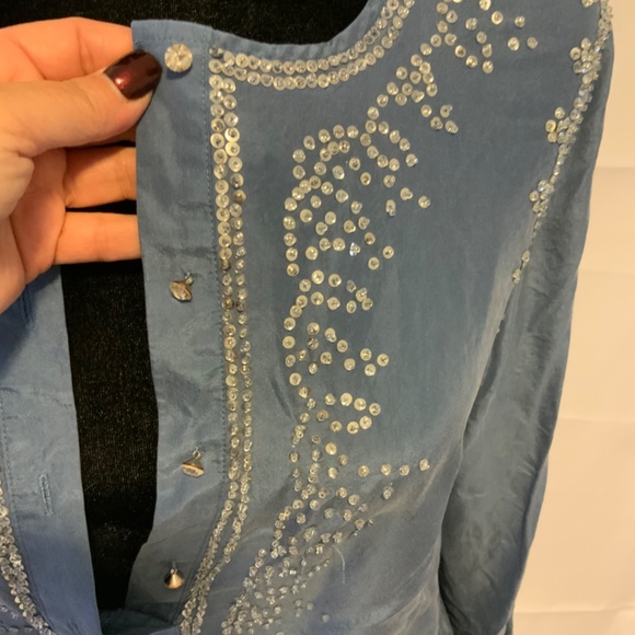 100% silk sequined tunic - Picture 2 of 5